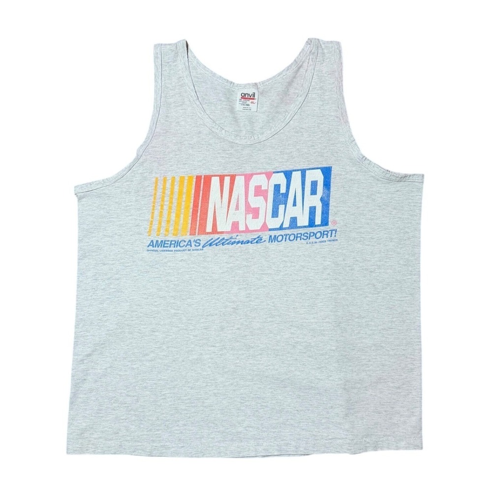 Vintage 90s Nascar Racing Auto Cars Graphic Muscle Tank Top Classic Logo T-shirt